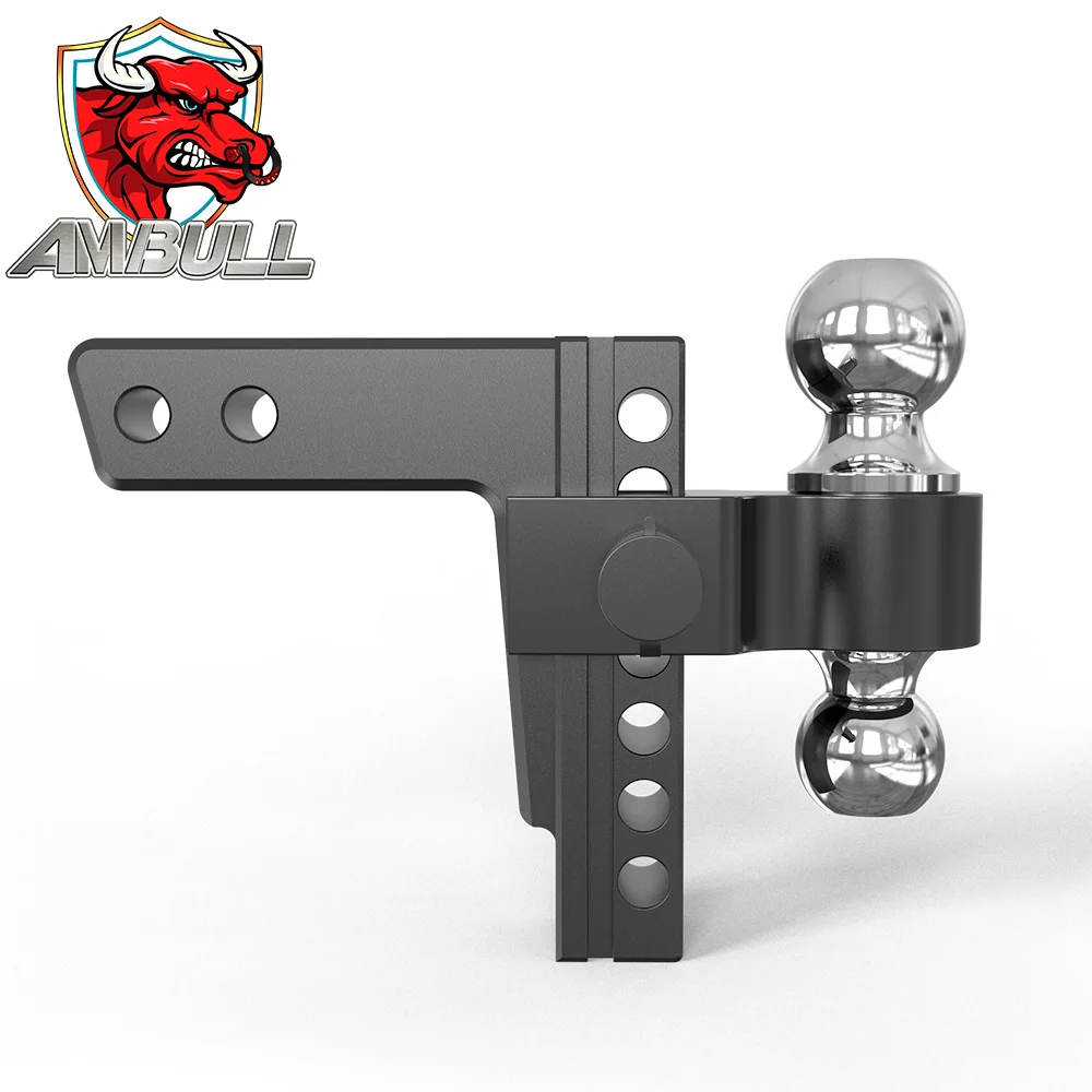 

High Quality 2-5/16'' Channel-Mount Adjustable Rv Tri-Ball Trailer Aluminum Hitch Ball Coupler Mount With Tow Hook for Towing