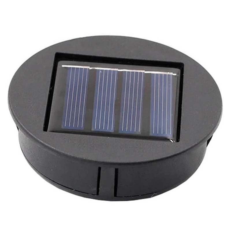 Luces LED solares de 4 piezas, linterna de repuesto superior alimentada por Panel Solar, luces de tapa para patio de camino al aire libre, fácil de usar