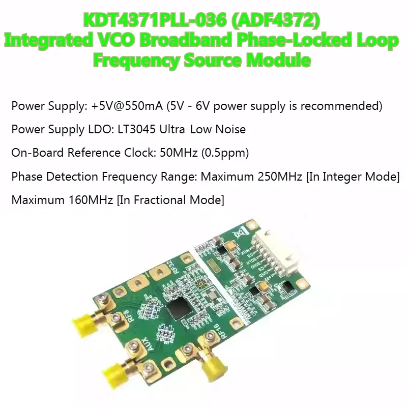 ToPESsADF4372 Module Wideband VCO Phase-locked Loop 16GHz Frequency Low Phase Noise Output, Built-in Frequency Doubling KDT4371P