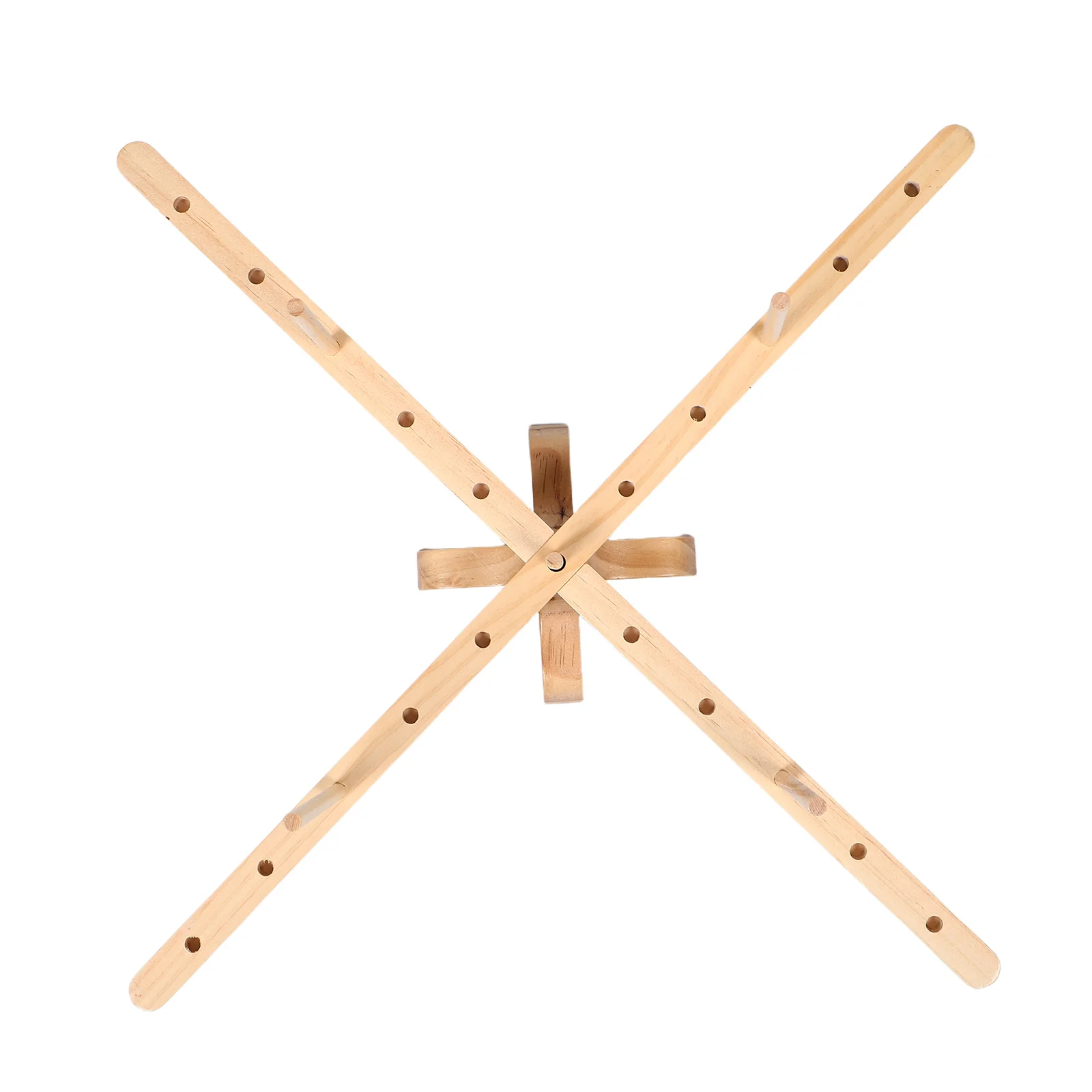 

Rotatable Wooden Winder For Hand Knitting Enthusiasts Sturdy Space-Saving Winding Rack Reusable Spool Holder Winder Tool Wood