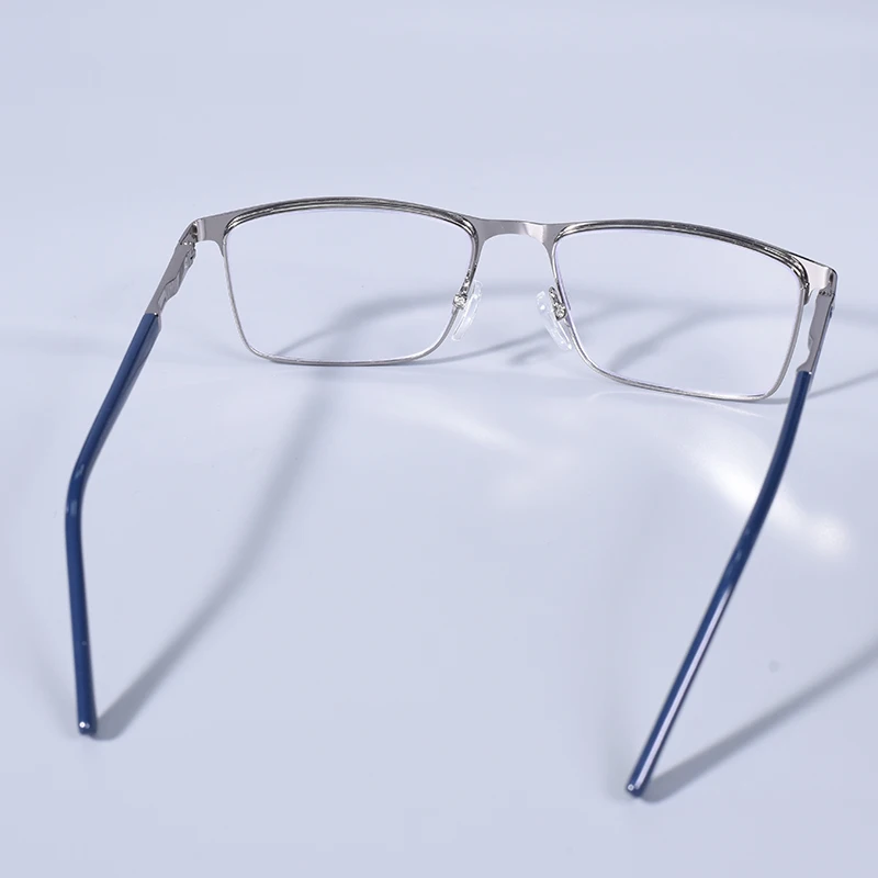 Männer Blau licht blockieren Lesebrille für Männer Metall Rahmen Magazin Leser Übergroßen Frühling Scharnier Rahmen Doppel Farbe + 125 + 175 + 22 – Detail 23