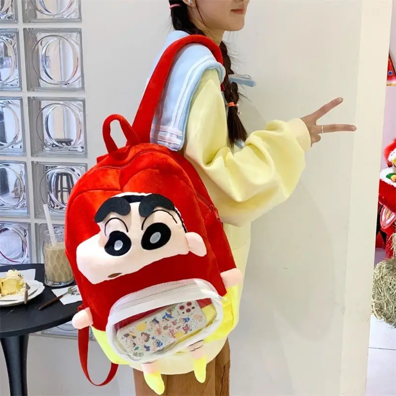 

НОВЫЙ кавайный рюкзак с карандашом Шин-Чан, милый мультяшный студенческий рюкзак большой вместимости, Itabag, сумка на плечо для пар, подарок на день рождения