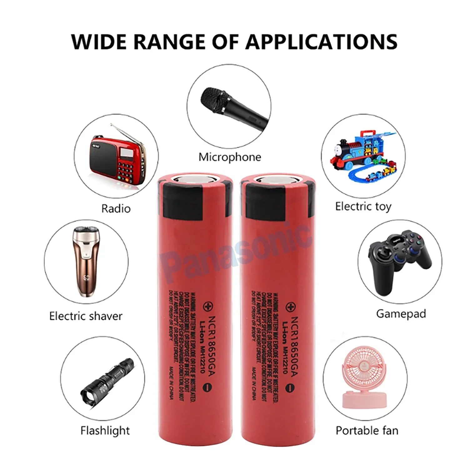 18650 NCR 18650 GA 3.7V 3500mAh Rechargeable Li-ion Battery 30A Discharge, for Toys Tools Flashlight Battery