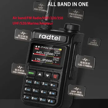 Radtel RT-890 풀 밴드 햄 라디오, 아마추어 양방향 라디오, 999CH 워키토키, AM 항공 밴드, 컬러 스캐너, 해양 NOAA 스캔 