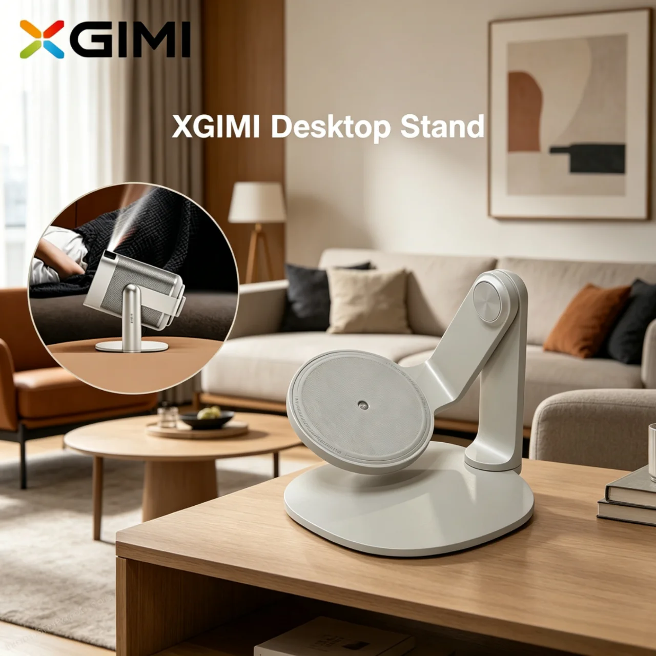 

Настольный кронштейн для гимбала серии XGIMI Play изготовлен из алюминиевого сплава и имеет регулируемый угол наклона 120 градусов.