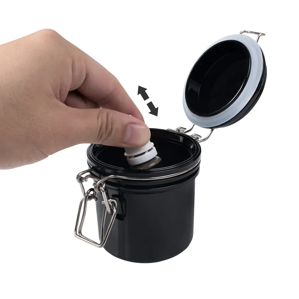 Latas de plástico caixa de armazenamento de cílios casos de cílios acessórios cosméticos organizador de cílios caixa de armazenamento preta pote