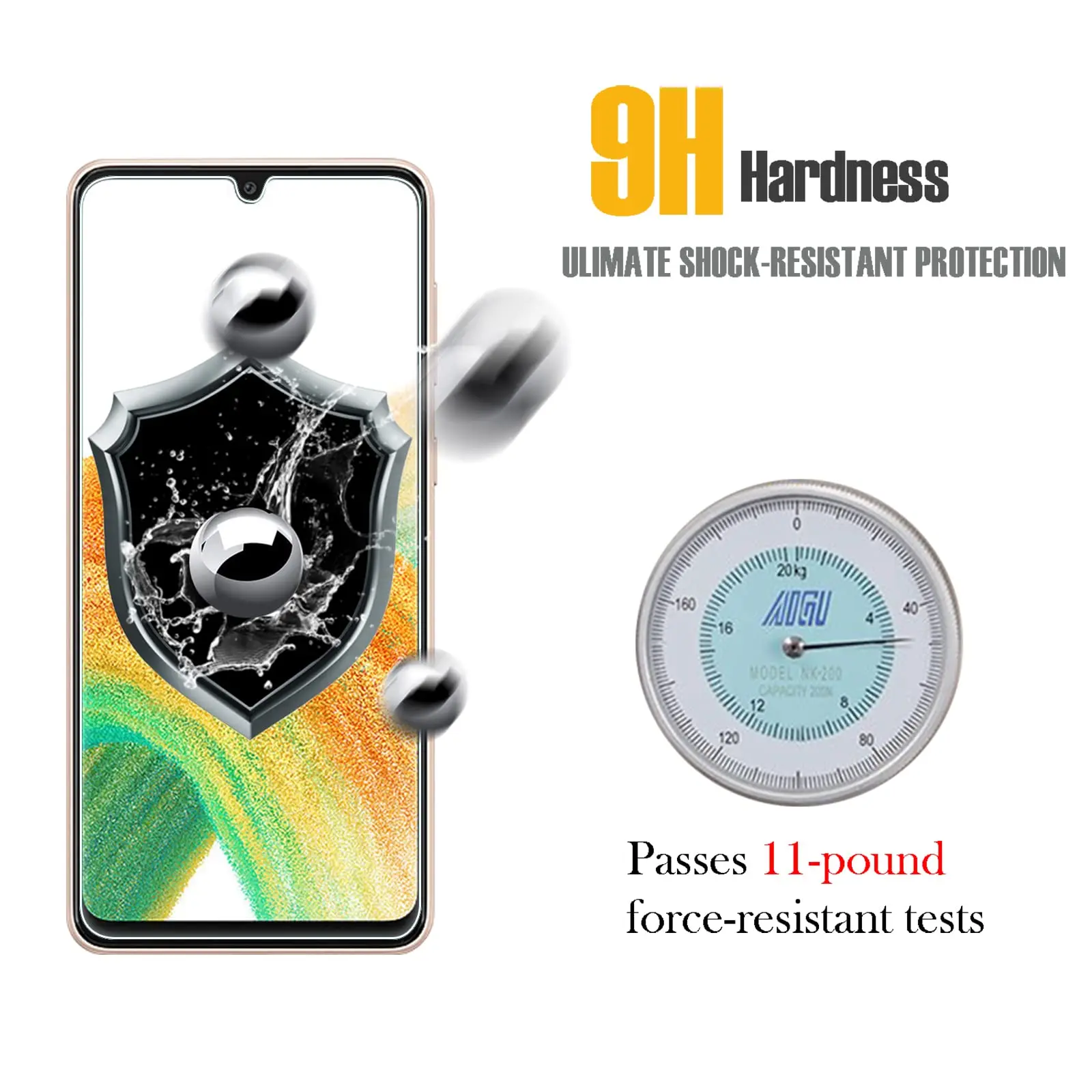 Displays chutz folie für Samsung Galaxy A33 5g gehärtetes Glas HD Kristall hoch Aluminium 9h hoch Aluminium Gehäuse freundlich – Detail 4