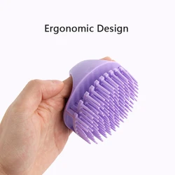 Hair Comb Shampoo Scrubber Washing Magic Demelant Brush Silicone Bristles Clean Hairbrush Scalp Massager Barber Hair Accessories