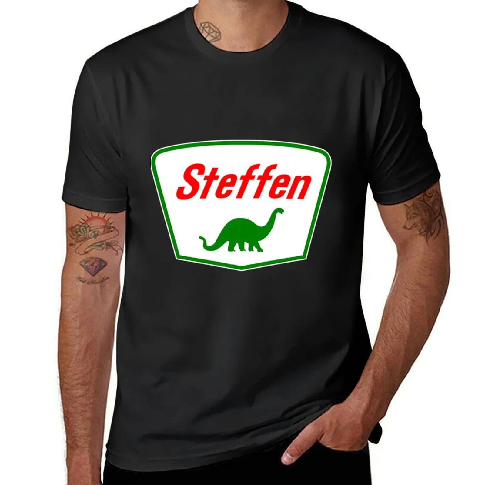 

Steffen The Dinosaur T-Shirt anime oversizeds graphics cute clothes mens vintage t shirts