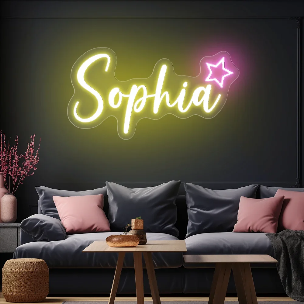 Custom Name Neon Sign Baby Birthday Party Gift Kid Room Home Wall Decor Led Name Sign Dorm Room Decor Personalized Gifts for Her