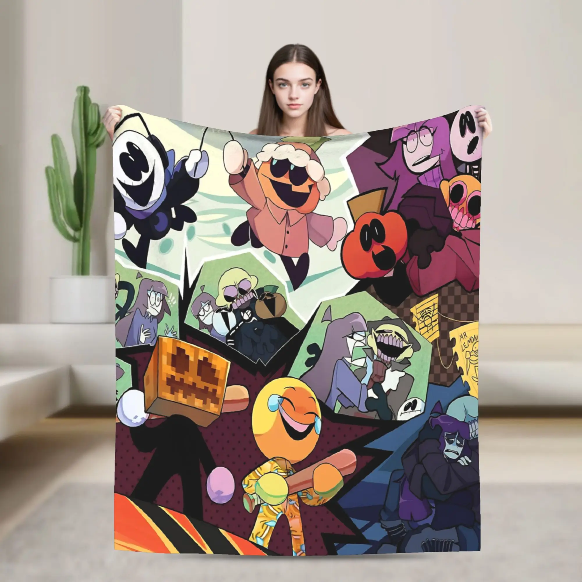 Spooky Month Blanket Super Soft Fleece Comfort Present  Throw Blanket Rug Piece