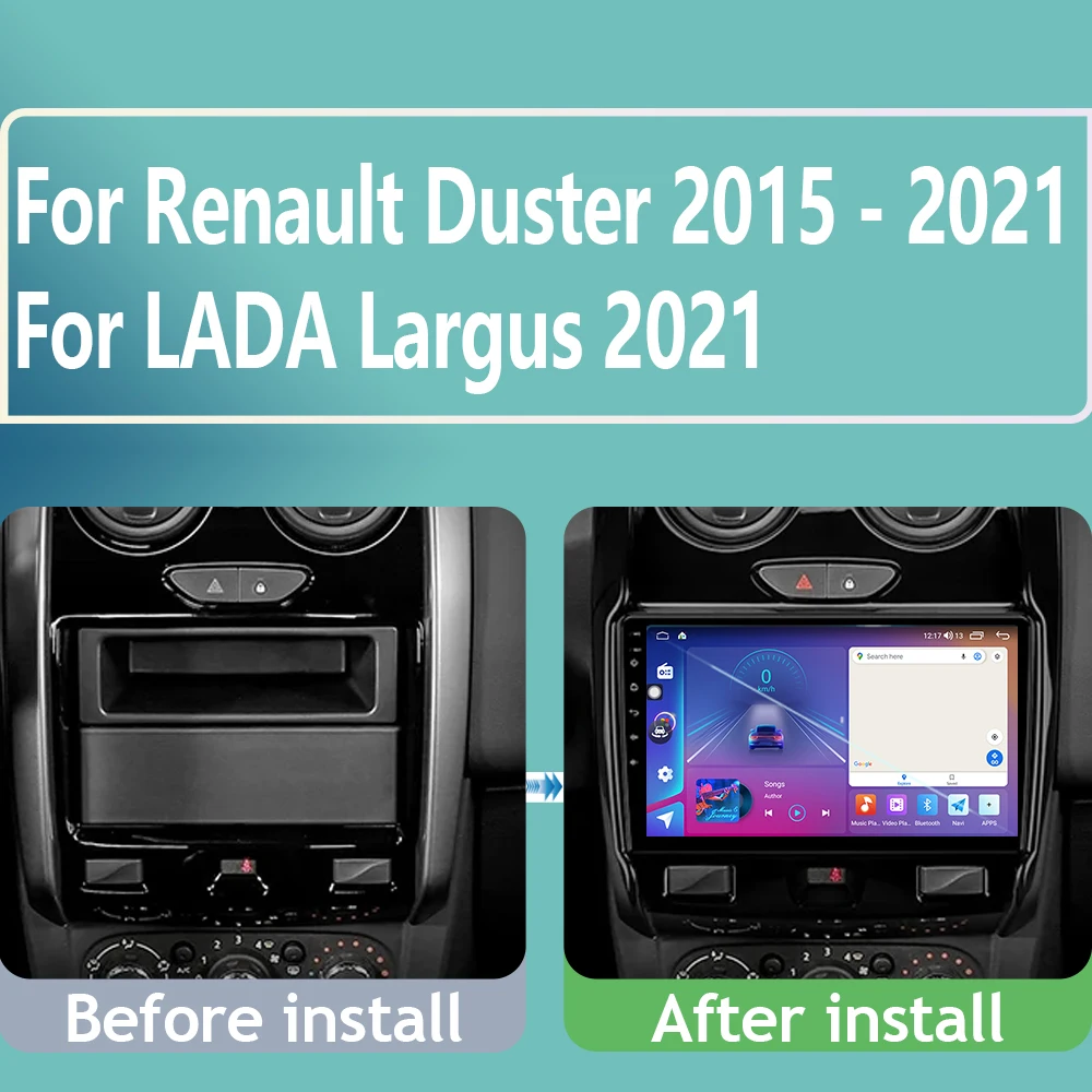 For Renault Duster 2015 - 2021 For LADA Largus 1 2021 Car Radio Multimedia Video Player Navigation 4G Android No 2din 2 din dvd