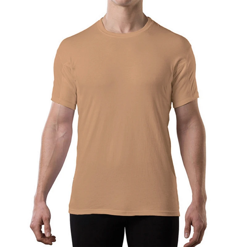 

Black white Underarm Sweat Proof Undershirt Armpit Padded Sweatproof Over Sized T-Shirt Men Stock Luxury T Shirts