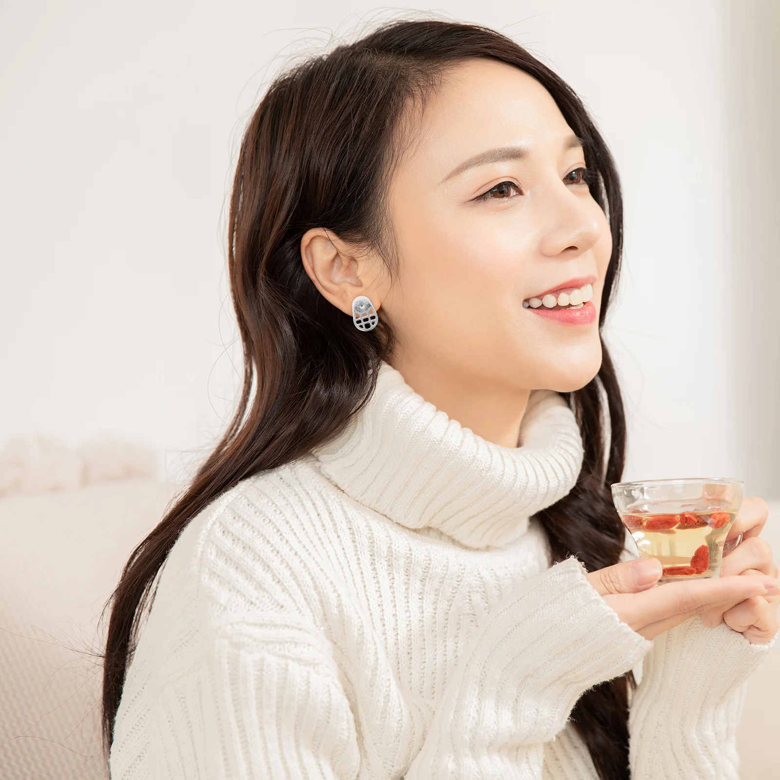 

6Pcs Metal Earring Support Lifters for Heavy Earrings Secure Locking Backs Anti-Sag Stabilizers for Oversized Earrings DIY