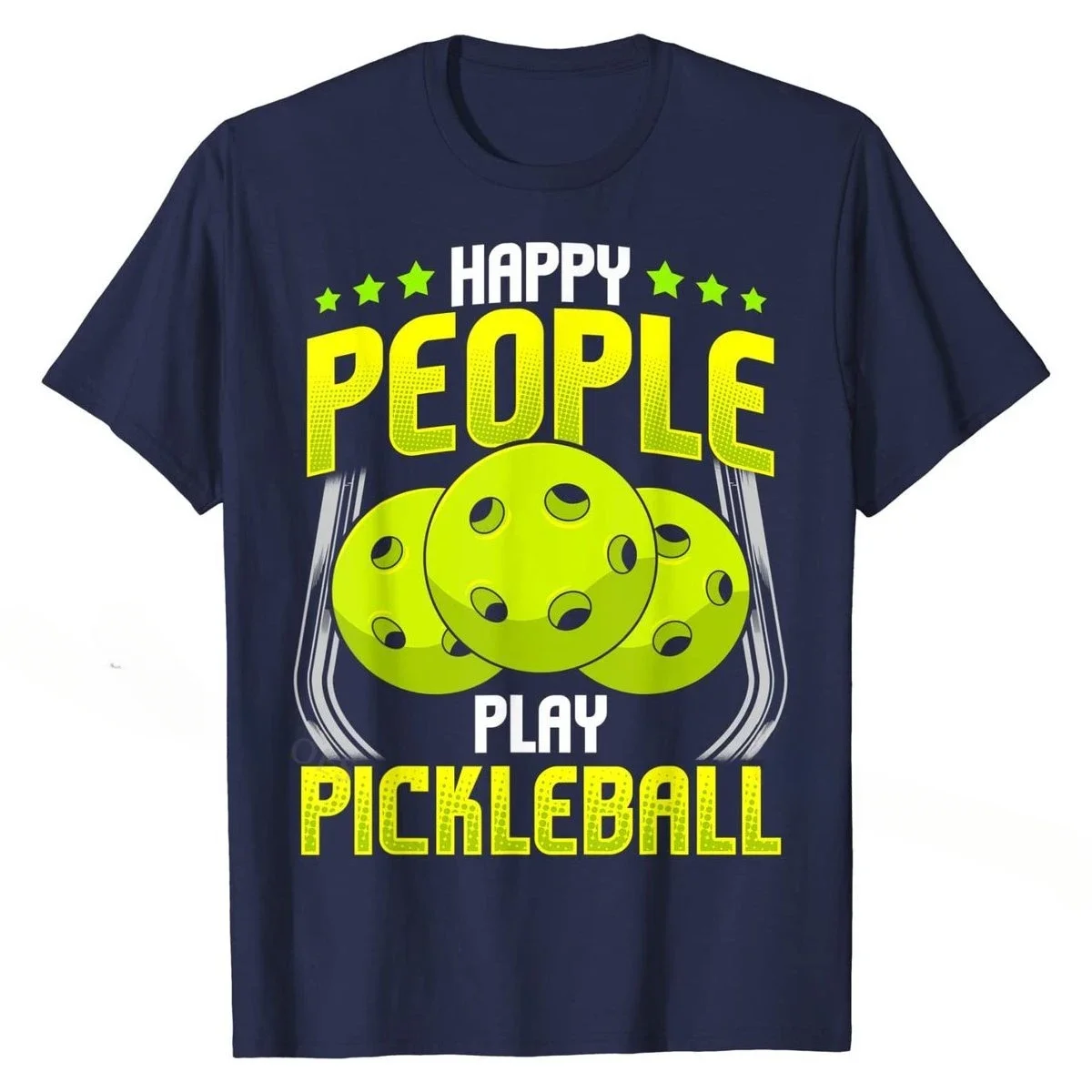 Design New T Shirt Happy People Play Pickleball Funny Quotes Men Women T-Shirt Unique T Shirts for Men Cotton Tops  Streetwear