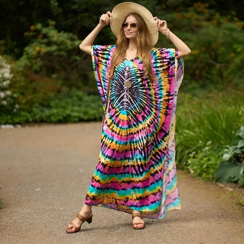 Kaftan Dresses for Women Plus Size Bathing Suit Cover up Caftan Maxi Beach Dresses