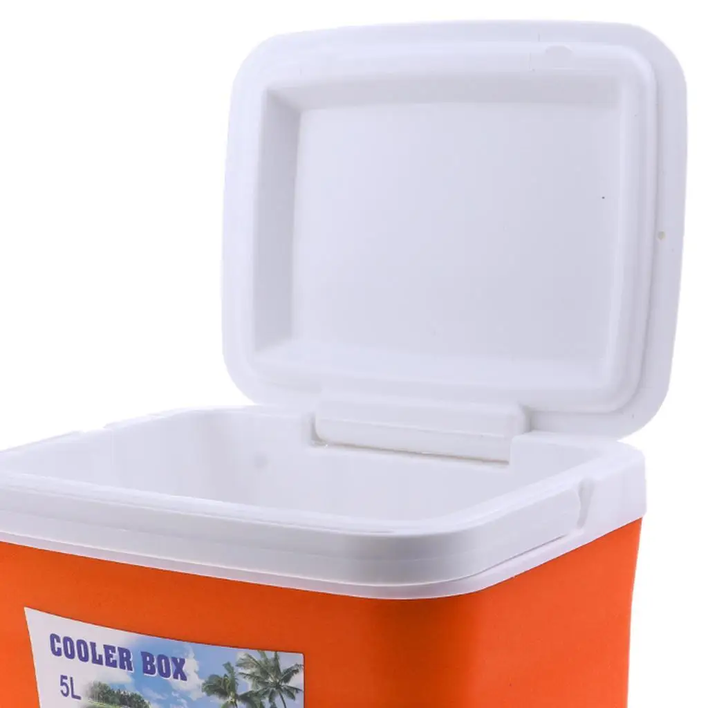 

Camping Outdoor Drinks Food Cooler Box Car Ice Bucket with Handle 5L orange