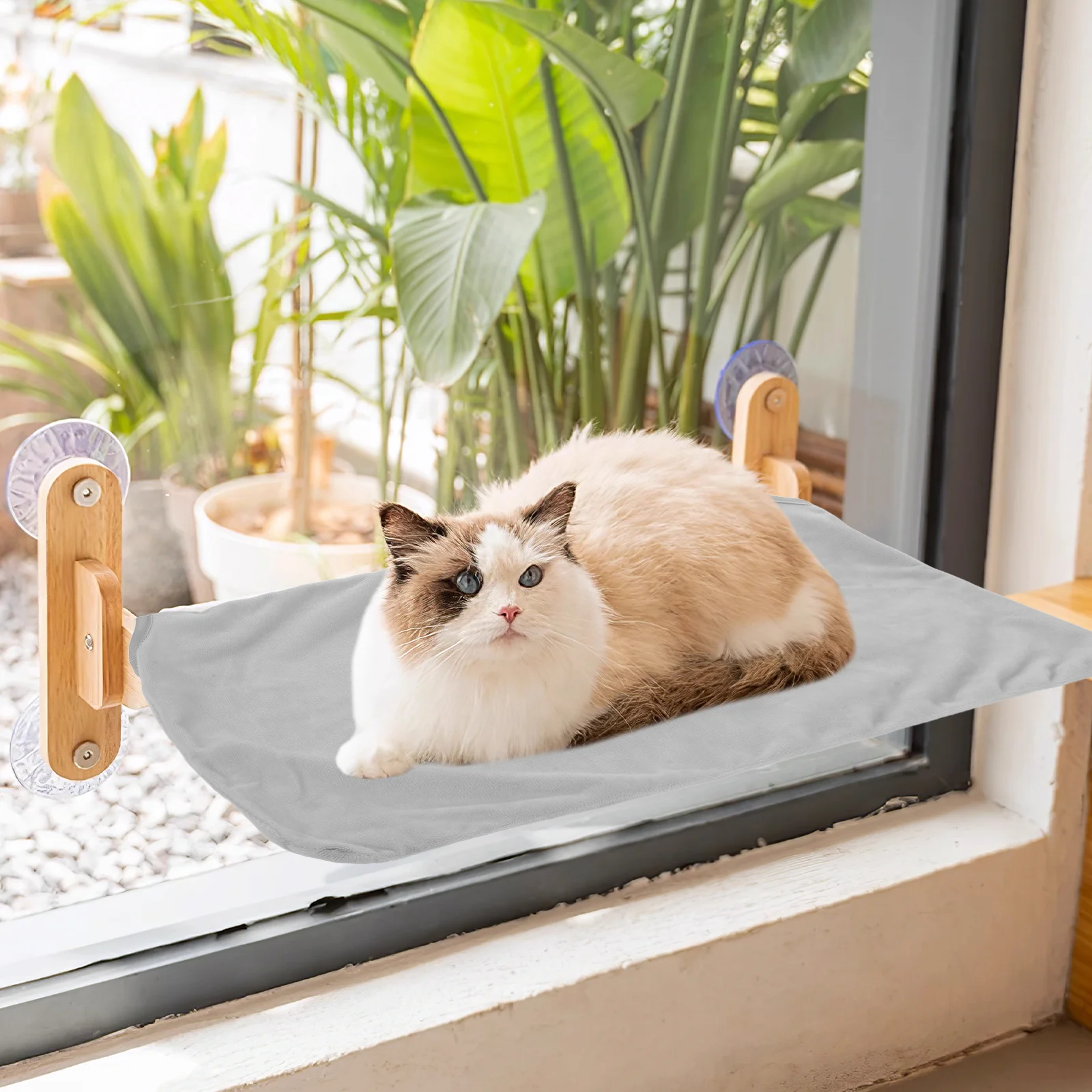고양이 창문 해먹 커버 교체용 세탁 가능 통기성 탈착식 지퍼형 애완동물 침대 보호대 직사각형 장식 커버