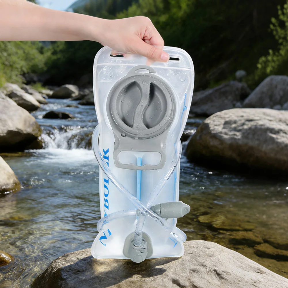 NEWBOLER Wasserblase 2L mit Weiter Öffnung Hydration Pack Reservoir BPA-freier PEVA-Wasserspeicherbeutel für Camping, Radfahren, Laufen, Wandern – Detail 16