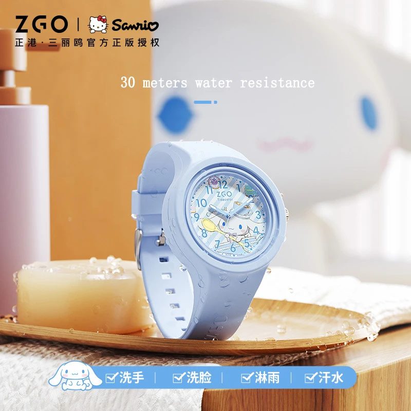 

Original Sanrio Cartoon Cinnamoroll/Hello Kitty Anime Watch Waterproof Luminous Kawaii Cute Sports Quartz Watch Kids Toy Gifts