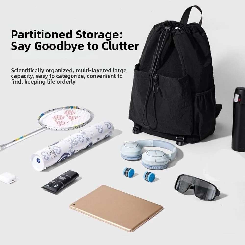 

Large Capacity Tennis Racket Backpack Waterproof Lightweight Gym Pack Casual Adjustable Strap Badminton Sports Bag Team Training