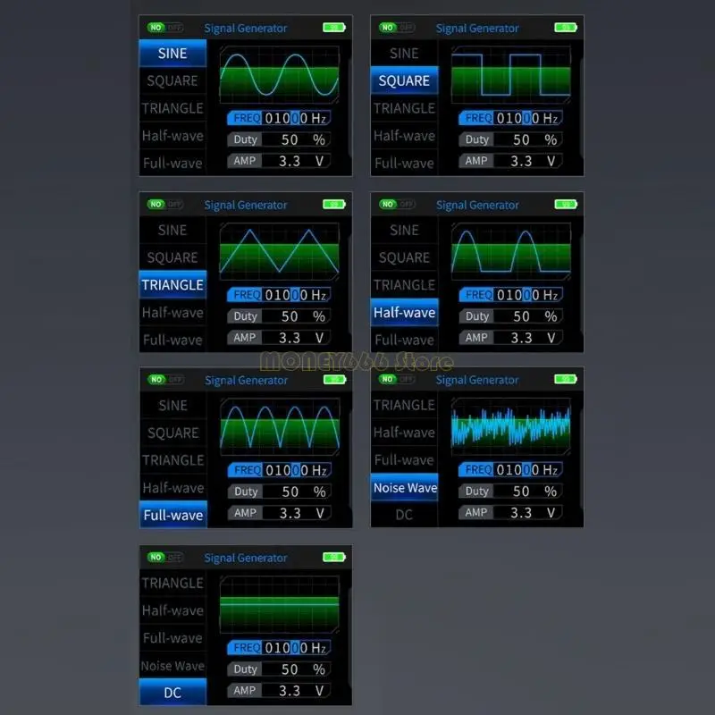 F62C 멀티 미터 디지털 오실로스코프 기능 신호 생성기 10MHZX2 대역폭