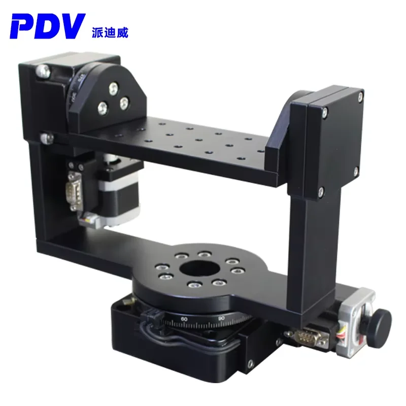 

PT-EW01 Electric Rotary table Angle rotary table 360 degrees hollow rotary table index plate U-shaped arm