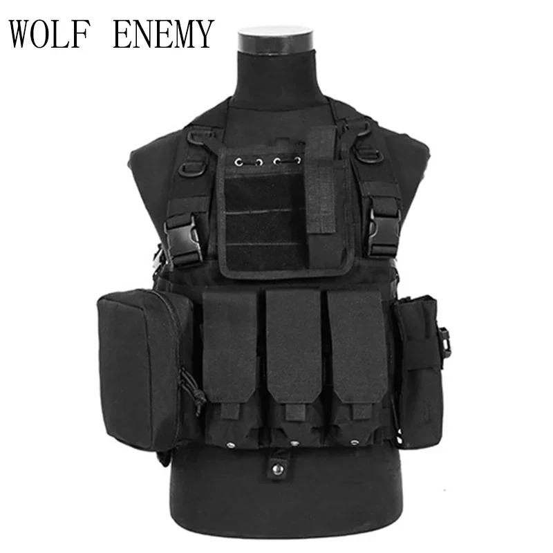 RRV Tactical Vest, Molle Vest, 600D Nylon, Airsoft Tactial Gear Colete Tatico, Black, Tan, OD Green, Woodland, CP, ACU