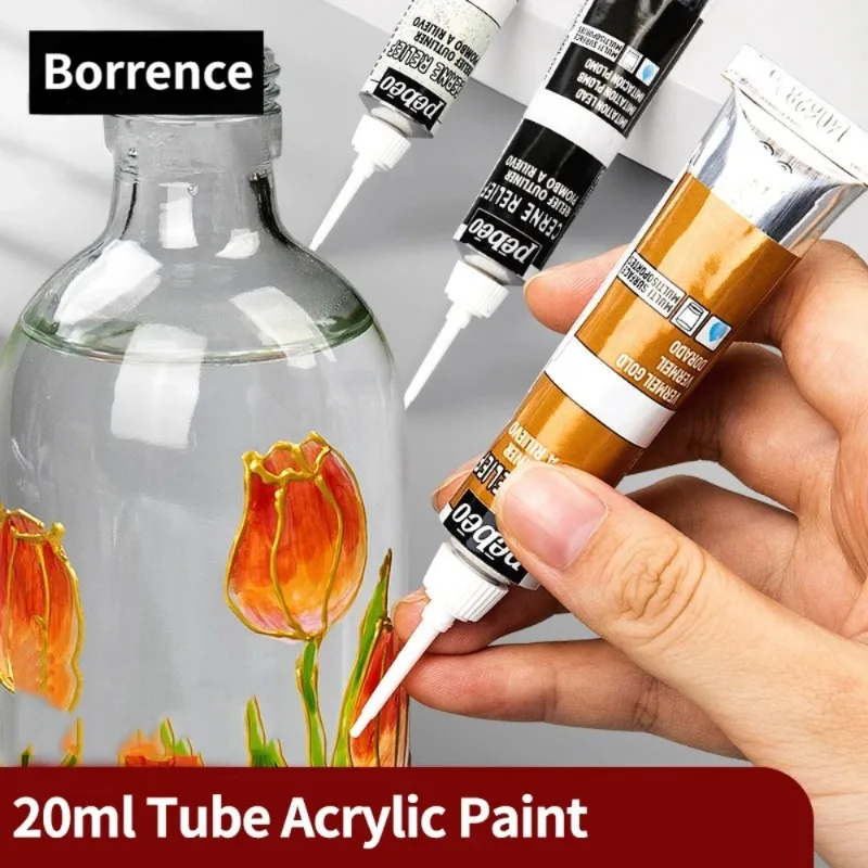 material de arte para artista 20ml tinta acrilica alivio textura pigmento faca voce mesmo ferramenta linha gancho lona tecido pintura em madeira artista 1pc 01