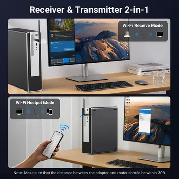 UGREEN WiFi adaptér AX900 6dBi anténa 5G a 2.4G dvoupásmový WiFi6 adaptér pro stolní počítač s Windows USB Ethernet bezdrátová síťová karta 10 nejlepší prodej USB WiFi anténa - №8