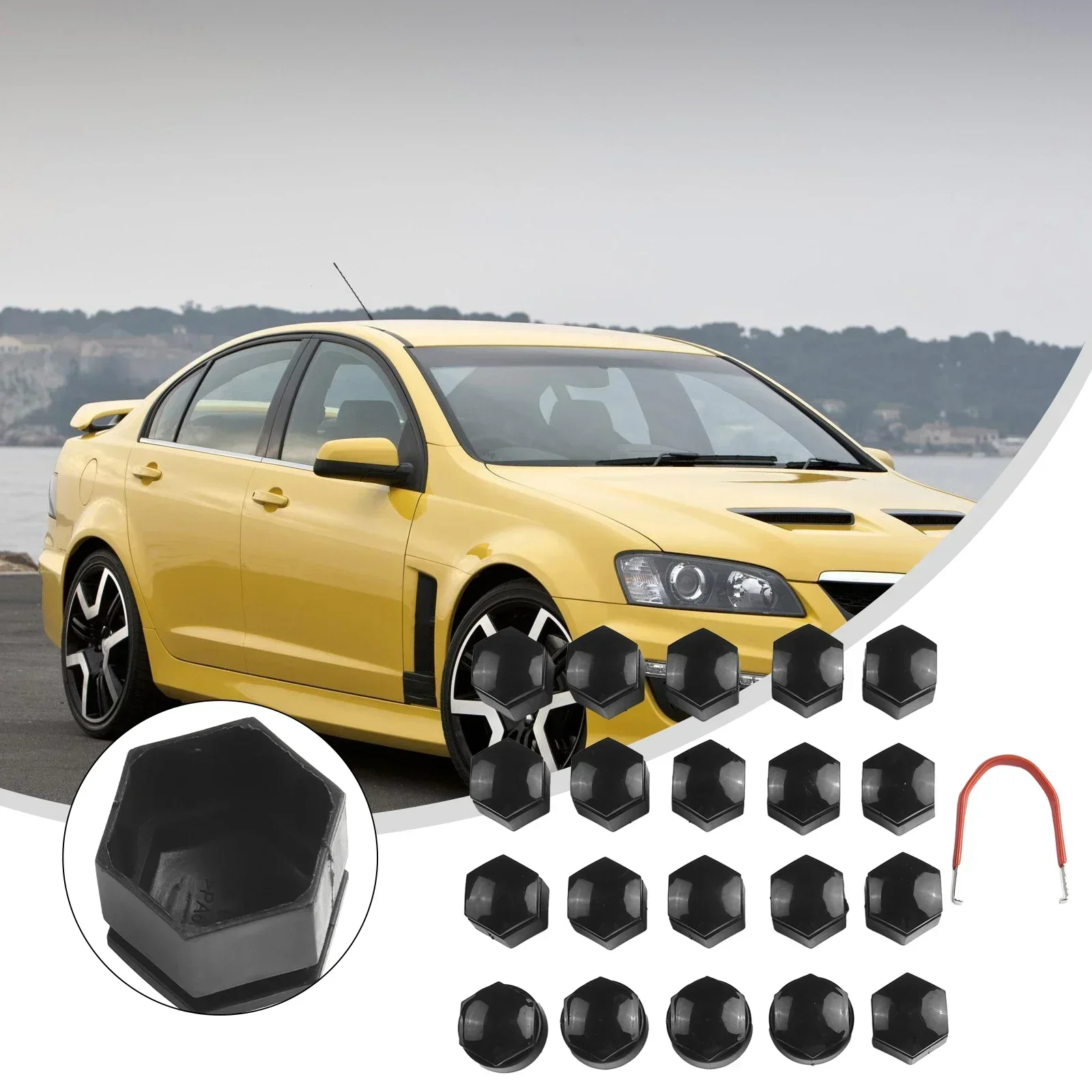 Enhance Appearance and Functionality with 19MM Wheel Nut Covers for For VAUXHALL Astra Mokka Insignia B Zafira