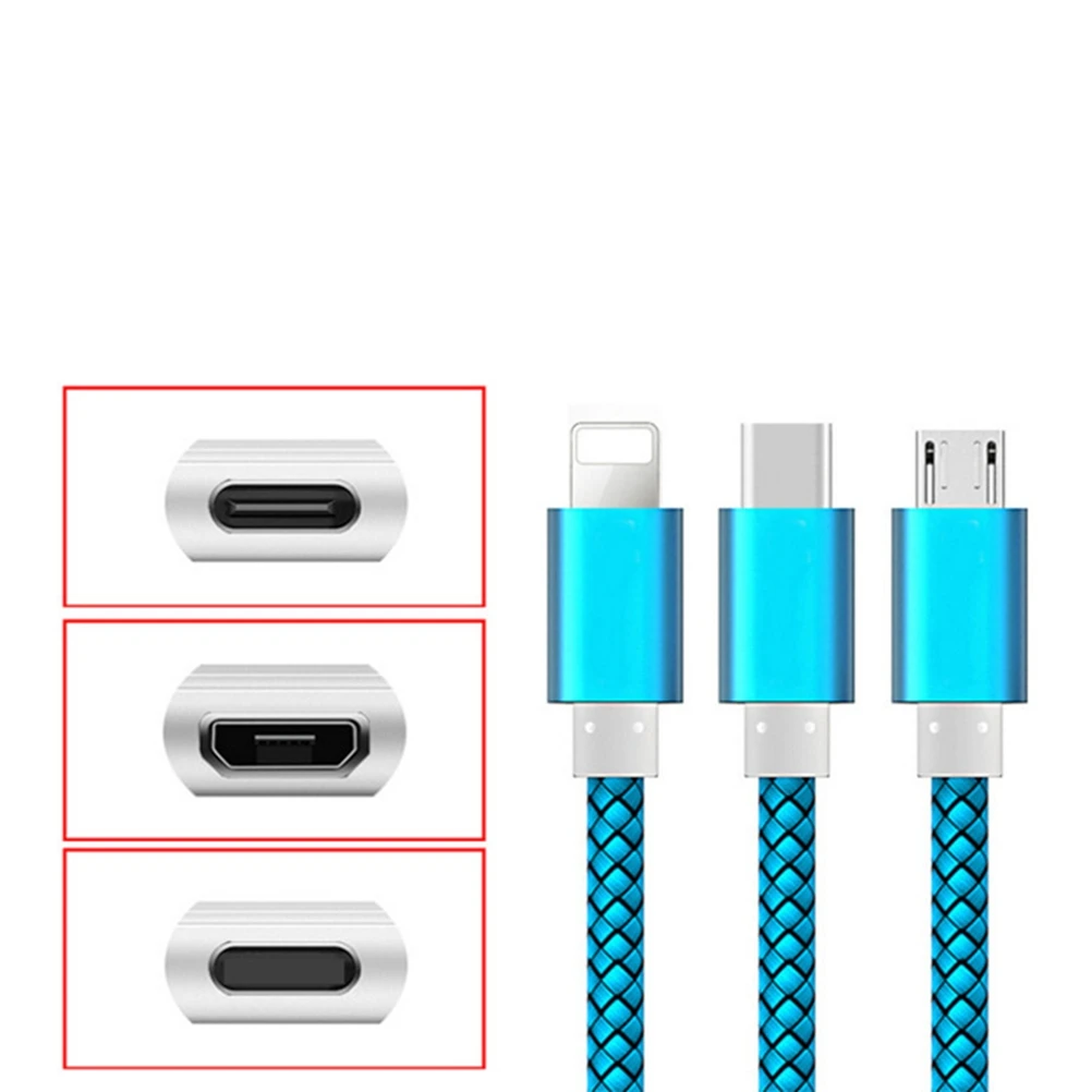 

1 Meter 2.1A Cable Nylon Braided Micro USB Data Sync and Charging Cable for Phones Tablets S7/ / Pixel/ / (Blue)