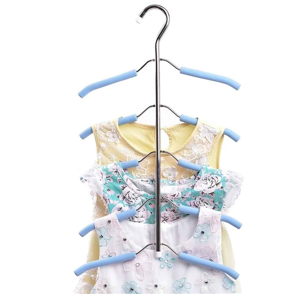 

Multi-layer Baby Coat Hanger Multi-function Children's Clothes Hangers Five-layers Coat Rack Hook