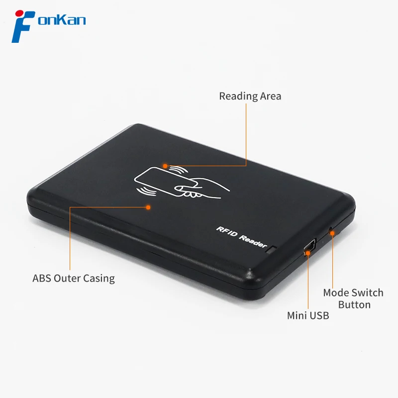 Lector de etiquetas pasivo Epc Gen2, UHF, RFID, escritorio, escritor, Mini emulación USB