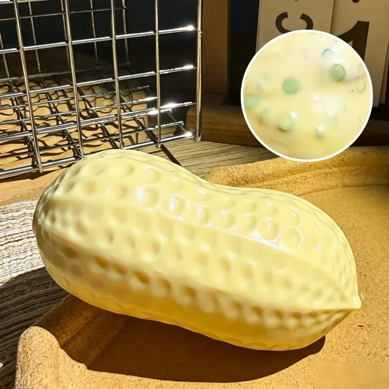 Simulation Peanut Squishy Slow Rising Toy Soft Squeeze Stress Relief Fidget Toy Realistic Food Decompression Sensory Moto image 4