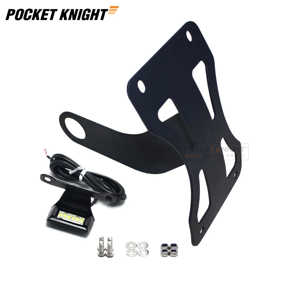 For SUZUKI HAYABUSA GSXR 600/750/1000 GSXS1000/F Bandit 1250 License Plate Holder Curved Side Plate Mount Tail Fender Eliminator