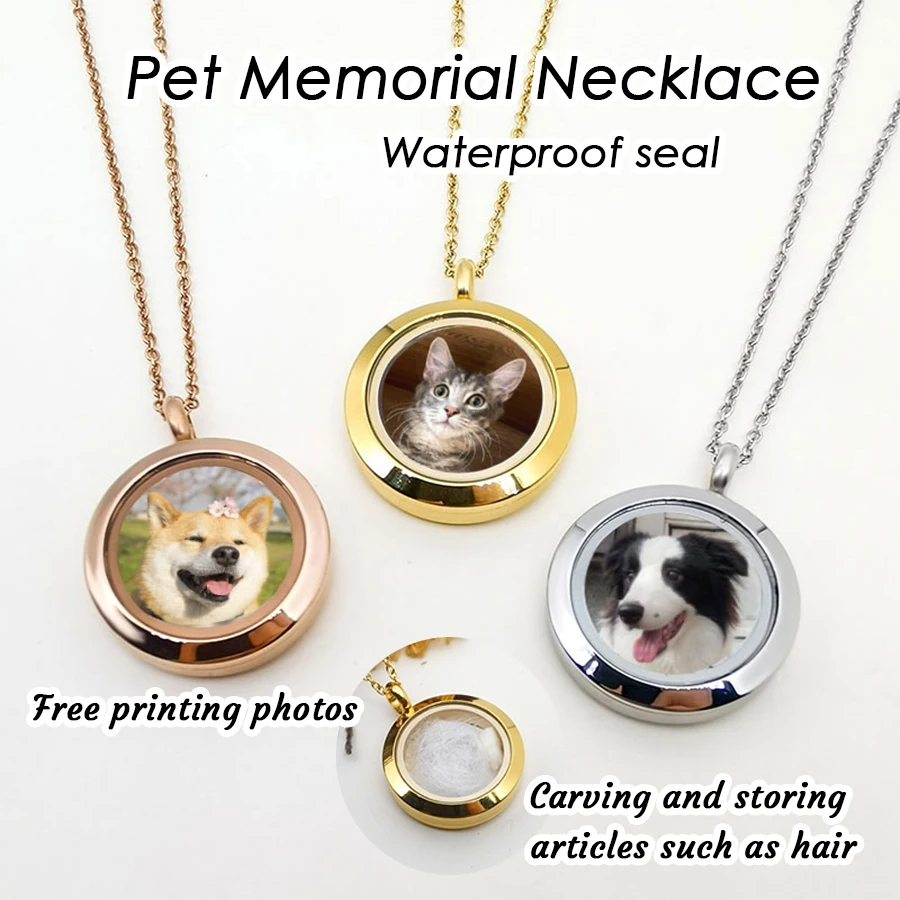 Personalized Customized Pet Photo Necklace Pendant for Men Women Girls Charm Choker Necklace Birthday Jewelry Gift New