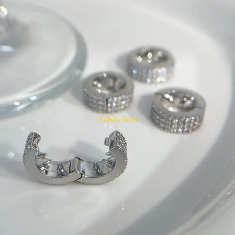 N58F Stylish Hair Cuffs Blingbling Charm Party Costume Christmas Bangs Hair Rings view 3