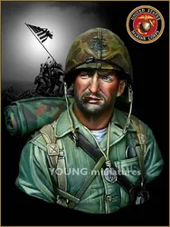 1/10 USMC IWOJIMA 1945 Resin Figure Bust GK Military theme Uncoated No colour
