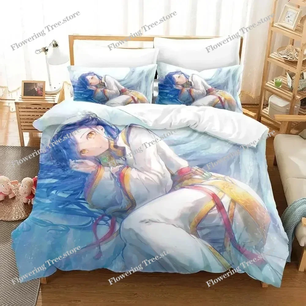New Ascendance of A Bookworm Bedding Set Cartoon Anime Three-piece Set Adult Kid Bedroom Duvet Cover Sets 3d Print Kawaii Girls