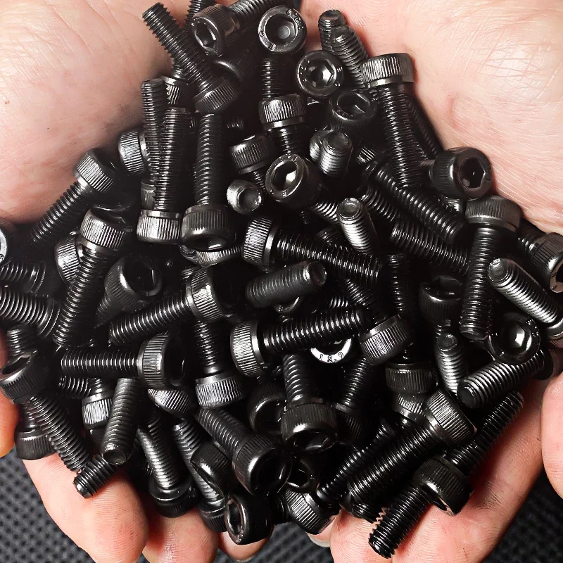 1~20szt M3 M4 M5 M6 M8 M10 M12 Stal stopowa czarna klasy 12.9 DIN912 Śruby z łbem sześciokątnym z gniazdem sześciokątnym Śruby z łbem imbusowym Długość 30~150mm