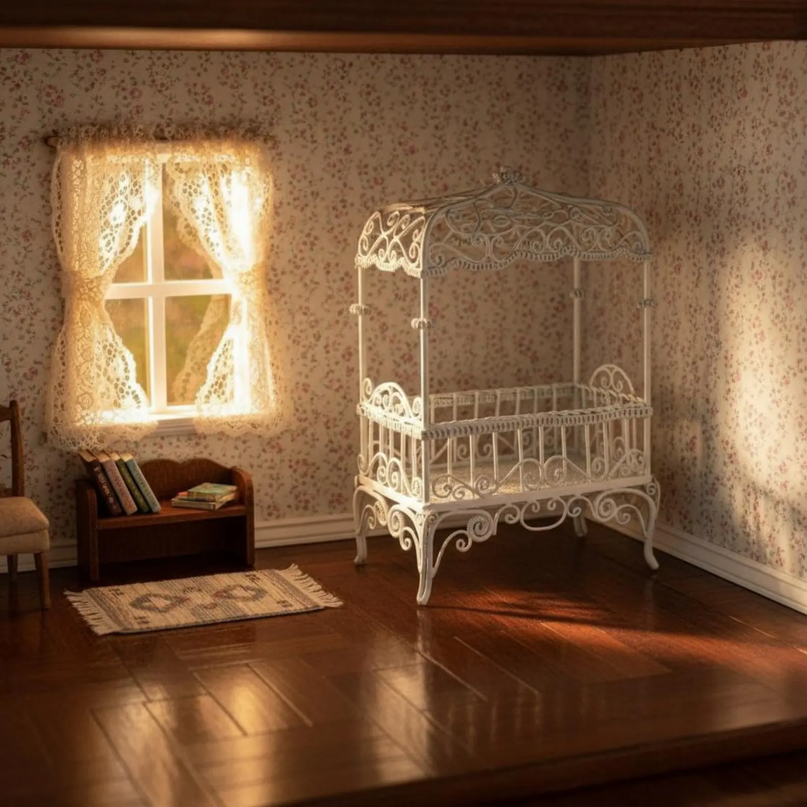 

Миниатюрная клетка для птиц в европейском стиле, подставка для миниатюрной клетки, миниатюрная кованая кровать, элемент для самостоятельной сборки кукольного домика