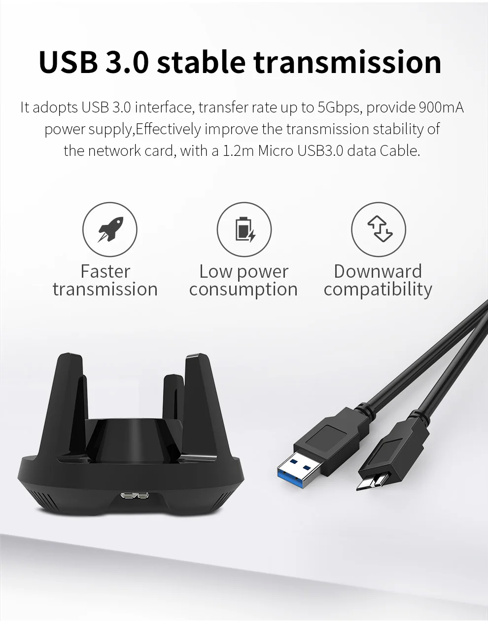 Comfast 1800Mbps WiFi6 ไดรฟ์การ์ดเครือข่าย USB3.0/2.0 Wifi Adapter 2.4/5.8G Dual-band Wifi Reciver 4 * 3dBi เสาอากาศ Win/LINUX