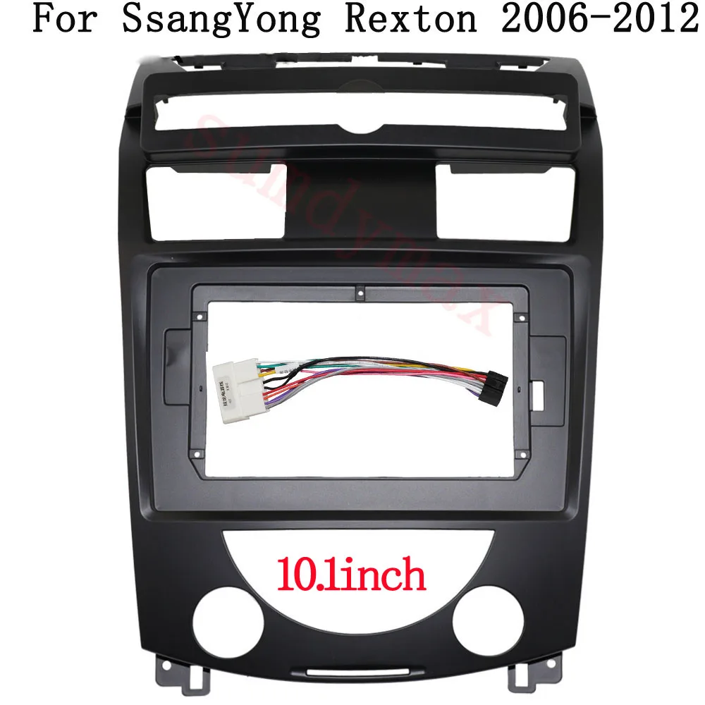 

10.1inch 2 Din Car Radio Fascia For SsangYong Rexton 2006-2012 Dashboard Mount Kit Dash Mount DVD Frame with cable