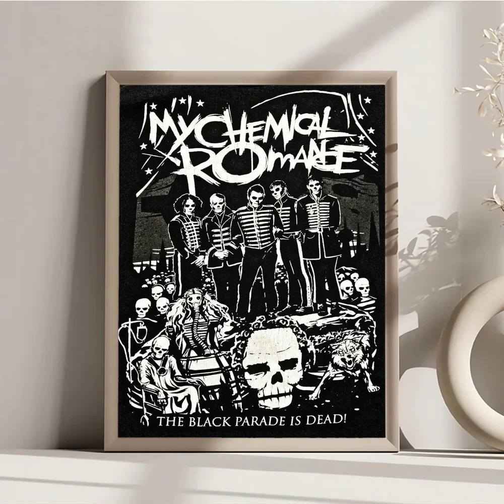 1PC My C-Chemical R-Romance Band Poster Movie Sticky Posters Retro Kraft Paper Sticker Room Bar Cafe Aesthetic Art Wall Painting - view 5