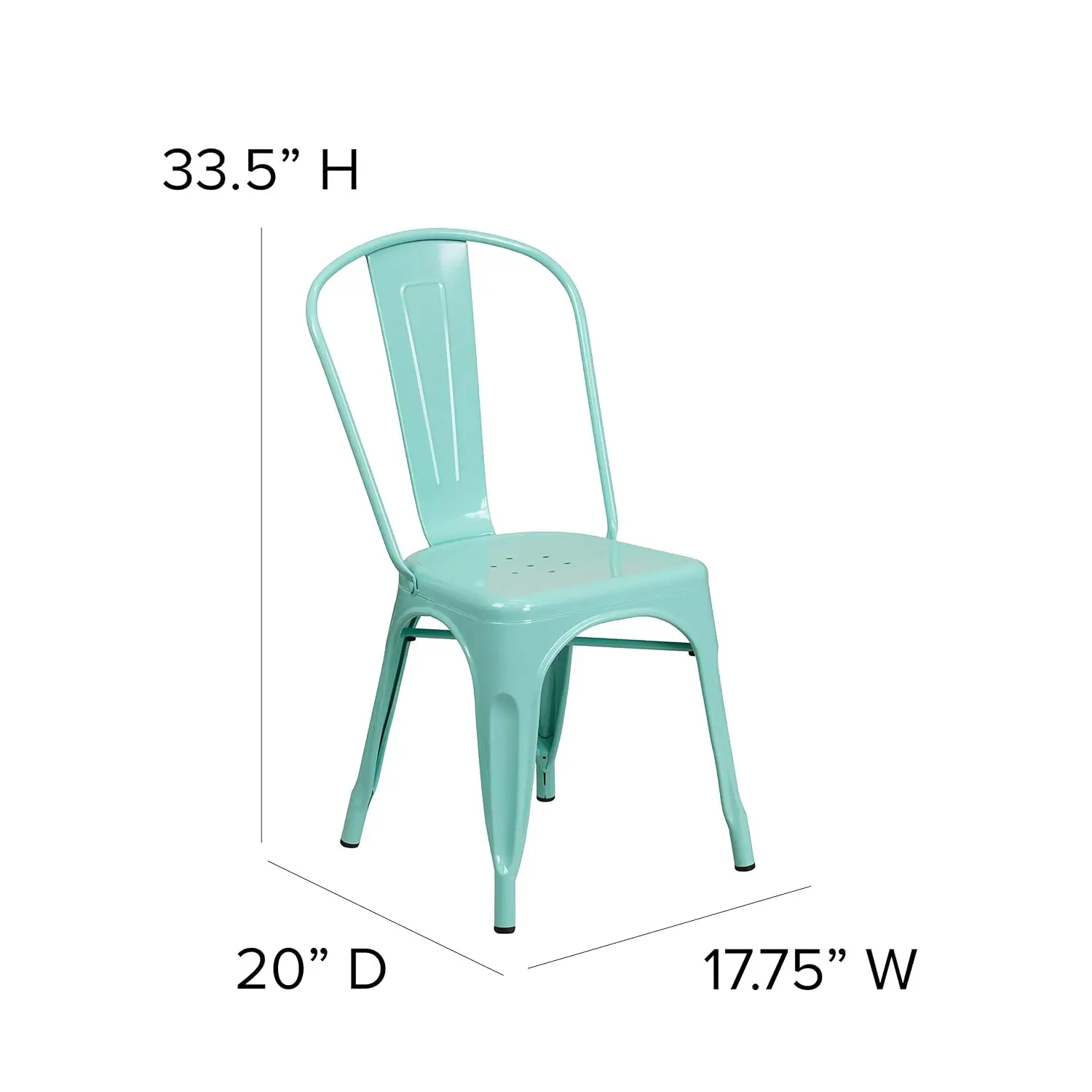 Green Patio Table & 4 Stack Chairs Outdoor Dining Set, Customized