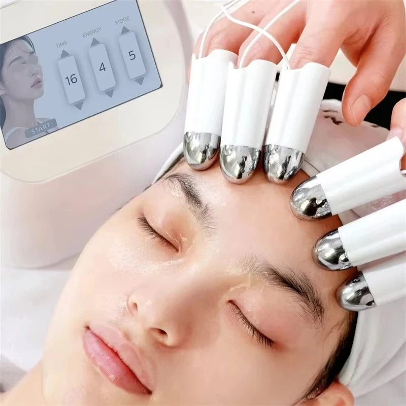 Portable RF Beauty Machine Golden Finger Microcurrent Face Lifting Device Body Massager Skin Care Tool