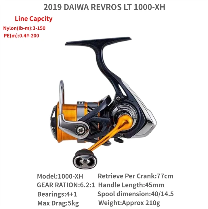 2019 DAIWA REVROS LT Spining Fishing Reel 1000-XH 2000-XH 2500
