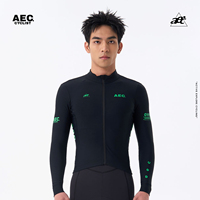 AEC Men Fleece Cycling Jersey Autumn Winter Thermal Long Sleeve Zipper Bicycle Clothing MTB Maillot Ciclismo Night Shadow Series