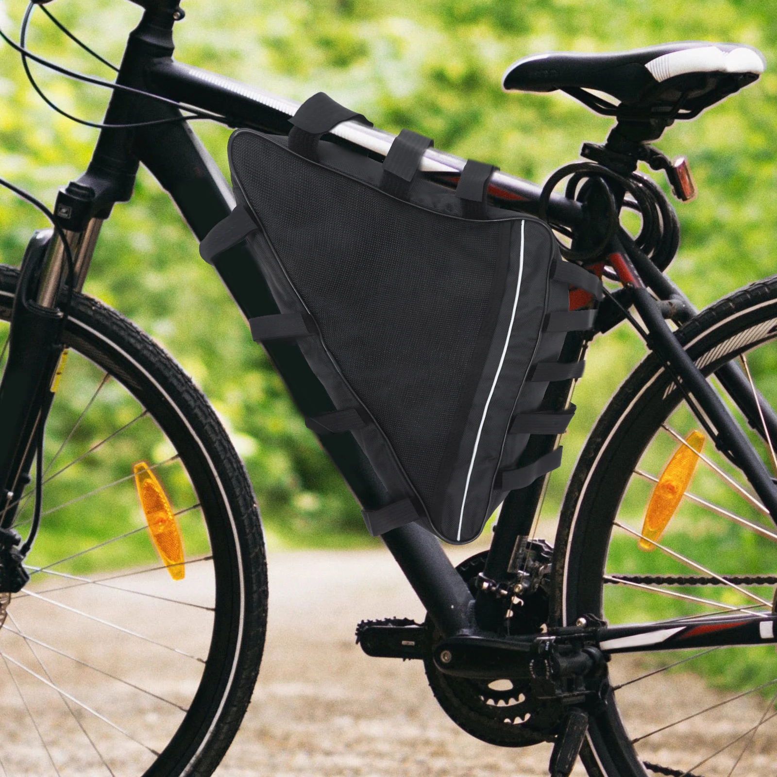 Bicycle Triangle Battery Pack Waterproof Oxford Cloth Converted Mtb Road Bike Tube Frame Case Storage Bicycle Frame Bags